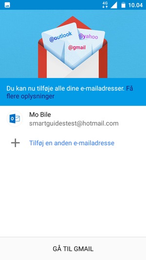 Vælg GÅ TIL GMAIL