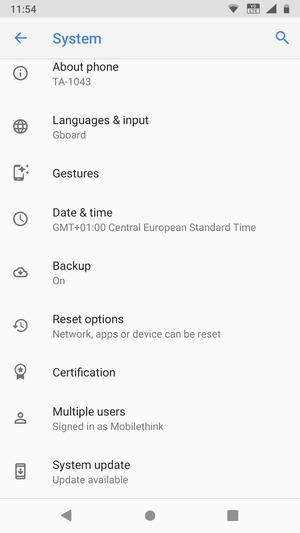 Select System update