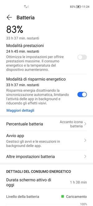 Attiva Modalità di risparmio energetico