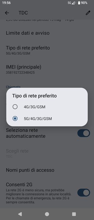 Seleziona la tua opzione preferita