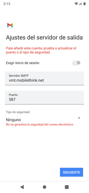 Seleccione SIGUIENTE