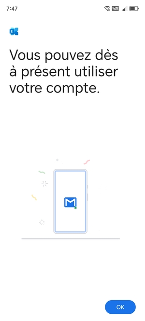 Sélectionnez OK