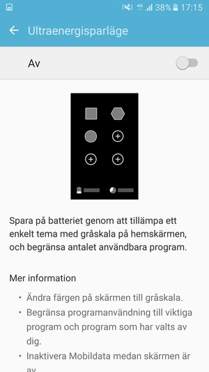 Aktivera Ultraenergisparläge
