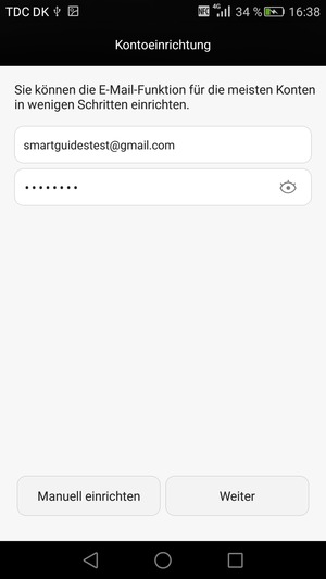 Geben Sie Ihre Gmail oder Hotmail Adresse und Ihr Passwort ein. Wählen Sie Weiter