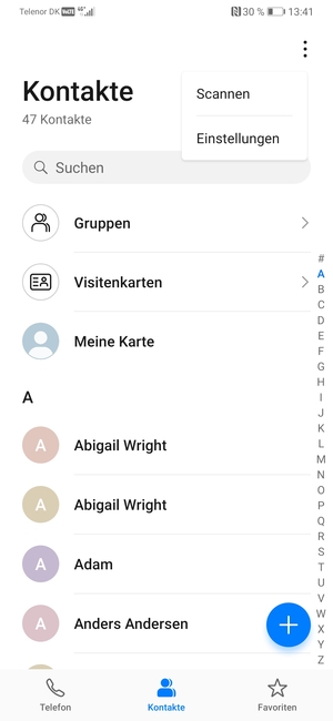 Wählen Sie Einstellungen