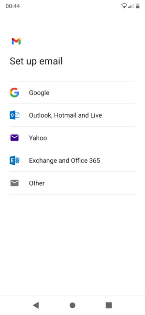 Select Exchange and Office 365