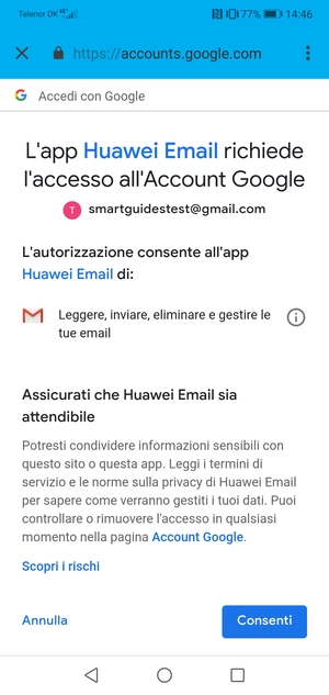 Seleziona Consenti