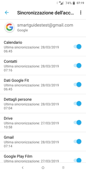 Seleziona il tasto Menu