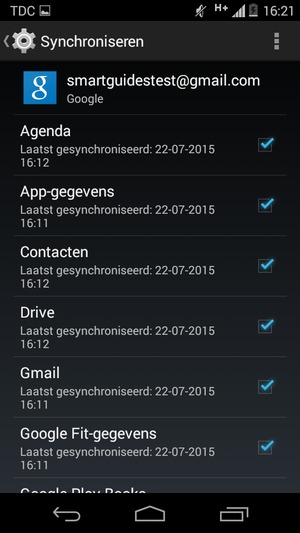 Selecteer de Menu-knop