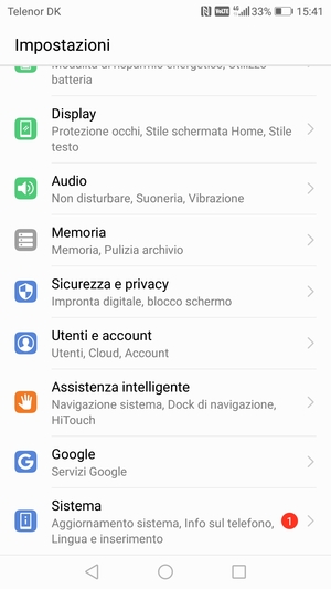Scorri e seleziona Utenti e account