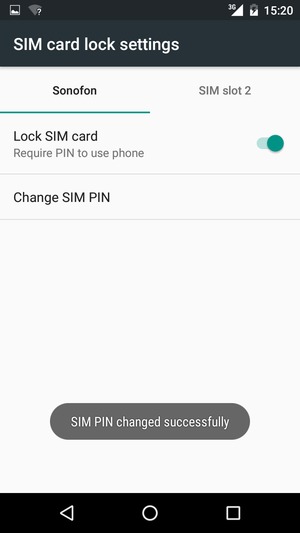 Your SIM PIN has been changed