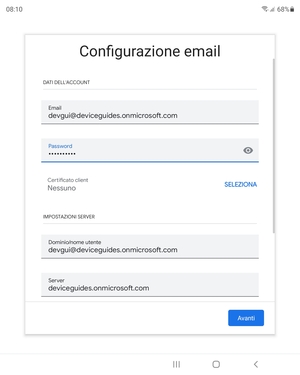 Inserisci la tua password