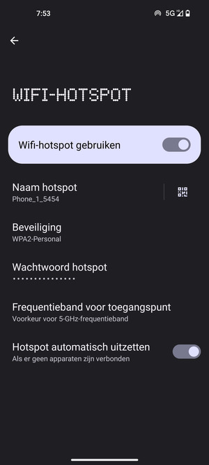 Uw telefoon is nu geïnstalleerd voor gebruik als modem