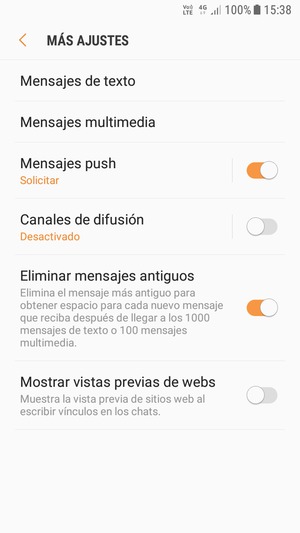 Seleccione Mensajes de texto