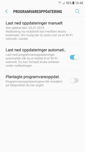 Velg Last ned oppdateringer manuelt