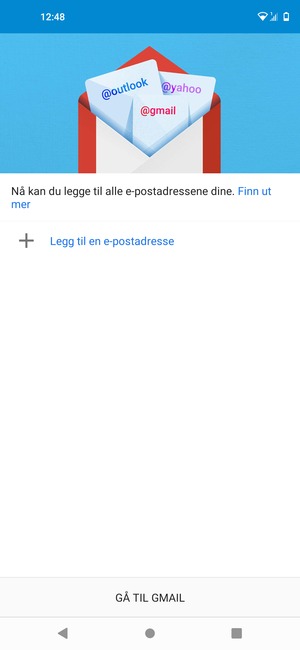 Velg Legg til en e-postadresse