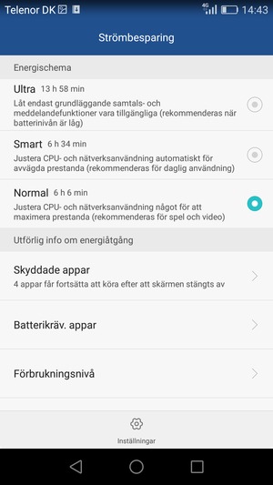 Scrolla till och välj Smart