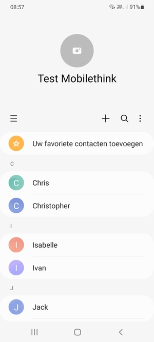 Selecteer de Menu-knop