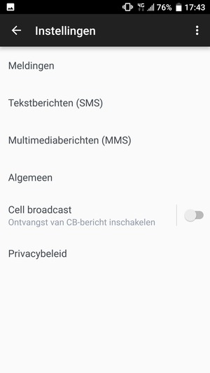 Selecteer Tekstberichten (SMS)