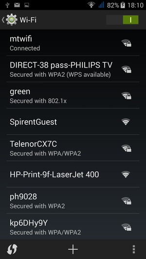 You are now connected to the Wi-Fi network
