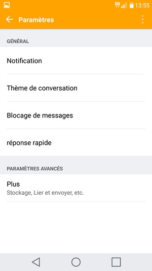 Sélectionnez Plus