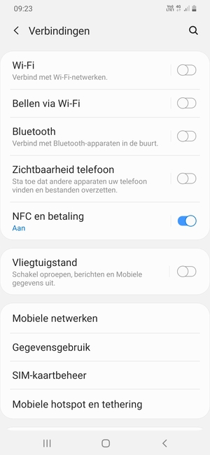 Selecteer Mobiele netwerken