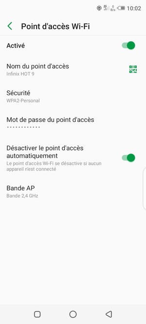 Votre téléphone est maintenant configuré pour être utilisé comme modem