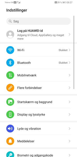Vælg Mobilnetværk