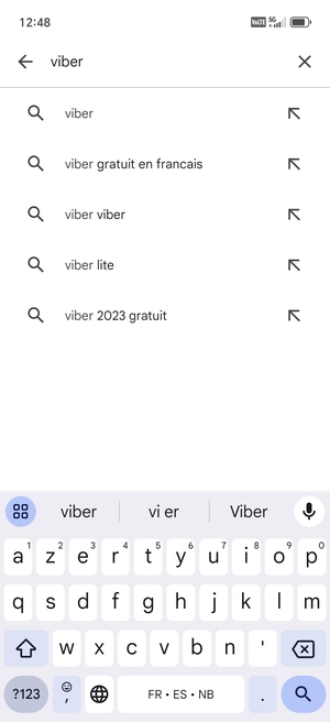 Saisissez le nom de l'appli et sélectionnez Rechercher