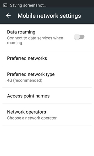 To change network if network problems occur, select Network operators