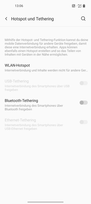 Wählen Sie WLAN-Hotspot