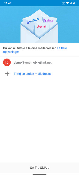 Vælg GÅ TIL GMAIL