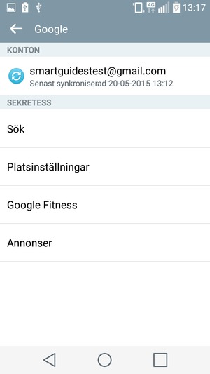 Tryck på ditt konto