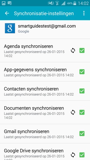 Uw gegevens worden gesynchroniseerd
