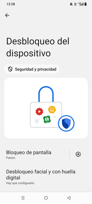 El teléfono ha sido asegurado con un bloqueo de pantalla