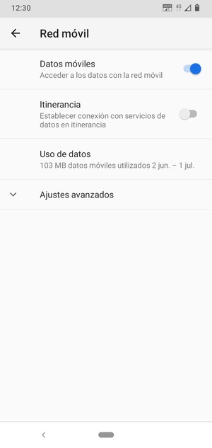 Seleccione Ajustes avanzados