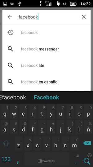Introduzca el nombre de la aplicación y seleccione Buscar