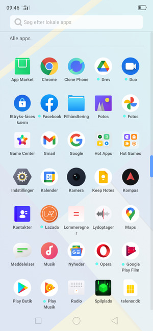 Vælg Indstillinger