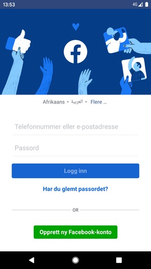 Applikasjonen er klar til bruk