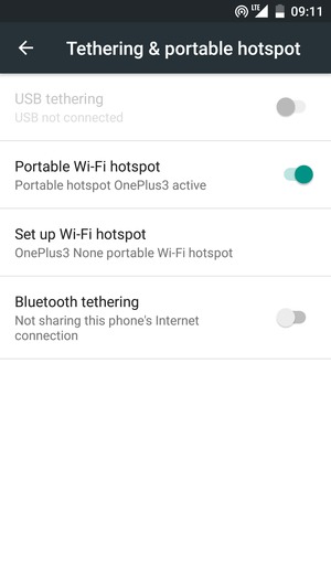 Your phone is now set up for use as a modem