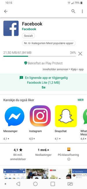 Vent til installasjonen er ferdig
