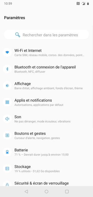 Sélectionnez Wi-Fi et Internet