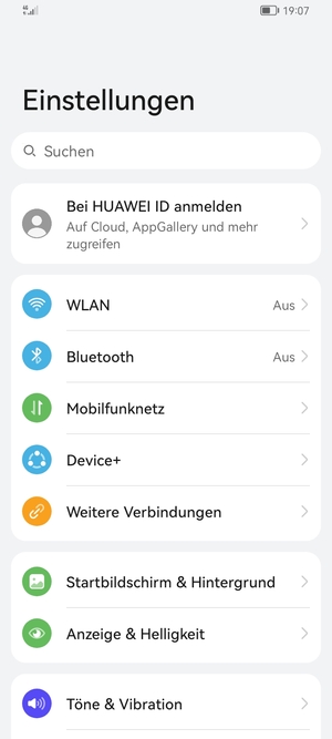 Wählen Sie Mobilfunknetz