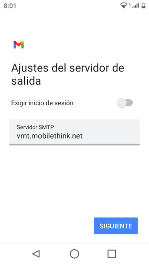 Desactive Exigir inicio de sesión y seleccione SIGUIENTE