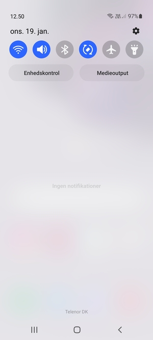Aktiver topmenuen igen
