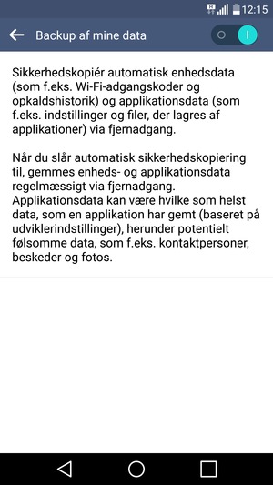 Vælg Tilbage-knappen