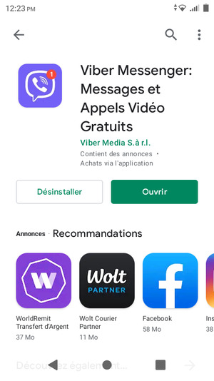 Sélectionnez Ouvrir