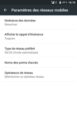 Sélectionnez Noms des points d'accès