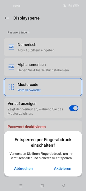 Wählen Sie die gewünschte Option