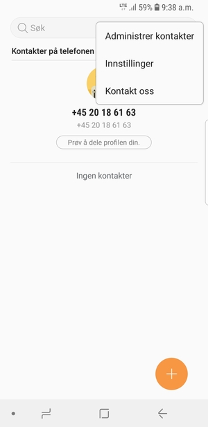 Velg Administrer kontakter